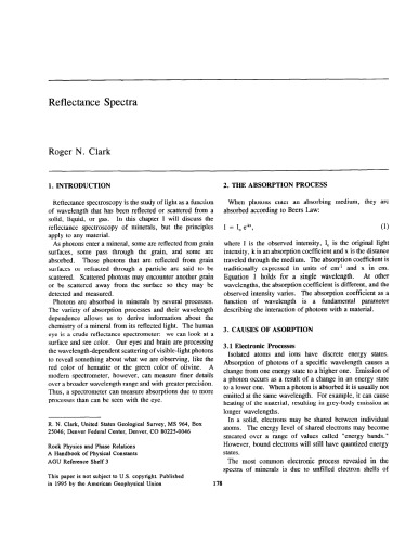 Reflectance Spectra 9geophysics) [مقاله کوتاه]