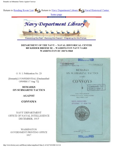 ﻿اظهارات در مورد حملات زیردریایی علیه کاروان ها [تصویر وب سایت]