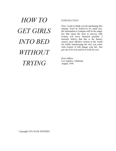 ﻿راس جفریز - چگونه دختران را بدون تلاش به رختخواب ببریم