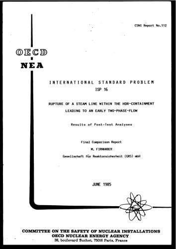 پارگی یک خط بخار در داخل HDR جلد 1 (csni85-112-vol1)