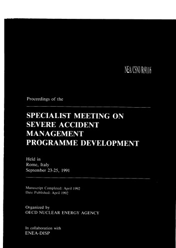 توسعه برنامه مدیریت حوادث شدید (csni-r91-16)