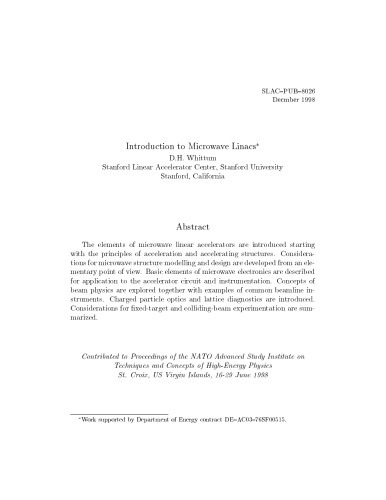 SLAC - آشنایی با مایکروویو Linacs