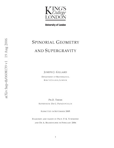 ﻿هندسه نخاعی و ابر گرانش [پایان نامه]