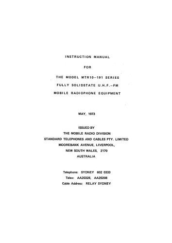 تجهیزات رادیویی تلفن STC MTR10-191 UHF FM موبایل