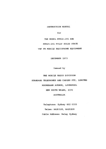 تجهیزات رادیویی تلفن STC MTR10-191 VHF FM موبایل