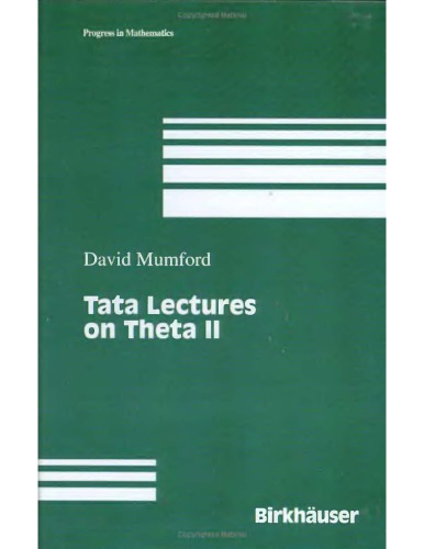 ﻿سخنرانی های تاتا در مورد تتا II - تتا Fns و Diff ژاکوبین. Eqns