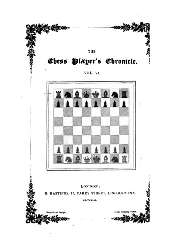 ﻿Chronicle Chess Player ، جلد. 6