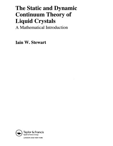 نظریه استاتیک و پویا مداوم کریستالهای مایع
