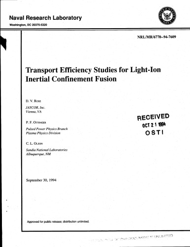 ﻿مطالعات کارایی حمل و نقل برای ICF یون نور