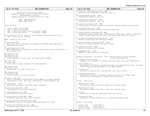 ﻿USPAS - فیزیک پرتو ذرات شدید
