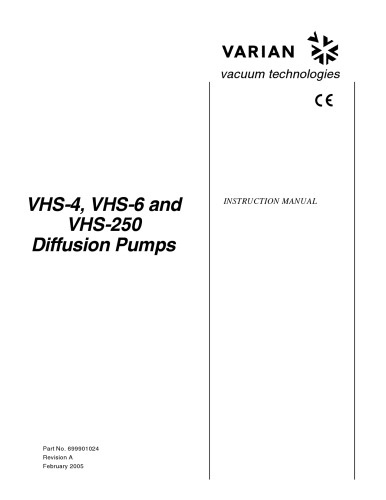 ﻿VARIAN VHS-4,6,250 Diffusion Pumps