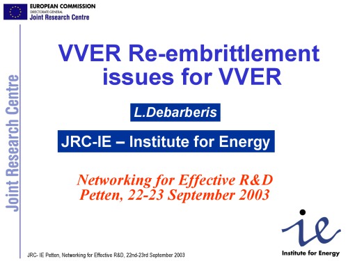 بازسازی مجدد VVER (اسلایدهای ارائه)