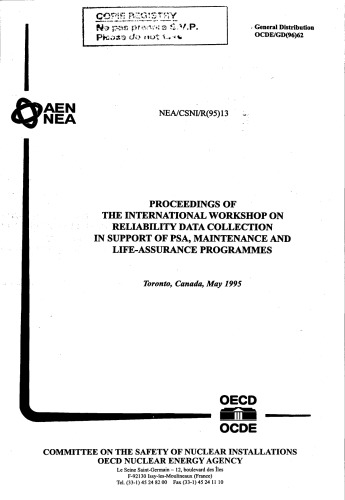 ﻿کارگاه گردآوری داده های قابلیت اطمینان، PSA (csni-r1995-13)