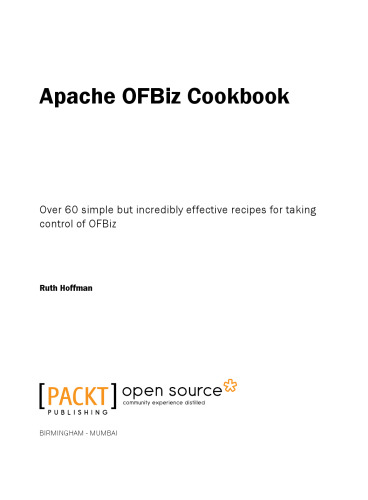 کتاب آشپزی Apache OFBiz