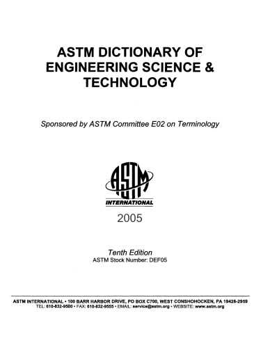 ﻿فرهنگ لغت علوم مهندسی ASTM
