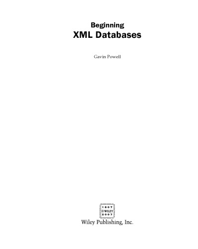 ﻿شروع پایگاه داده های XML