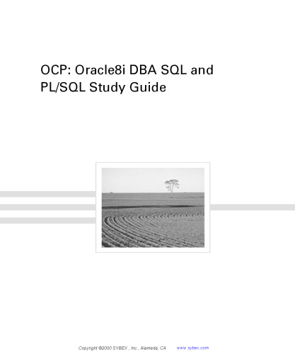OCP: Oracle8i DBA SQL و PL / SQL راهنمای مطالعه
