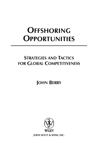 فرصت های فراساحل: استراتژی ها و تاکتیک های رقابت جهانی