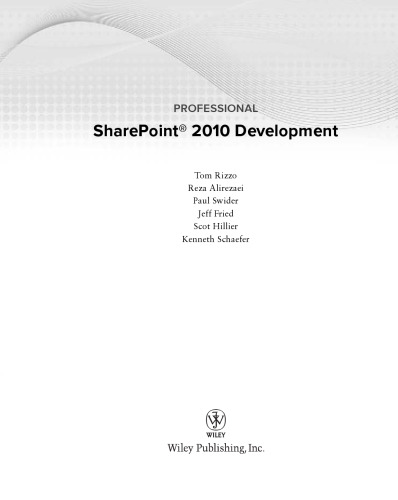 ﻿توسعه حرفه ای Microsoft SharePoint 2010