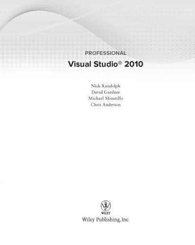 ﻿Professional Visual Studio 2010