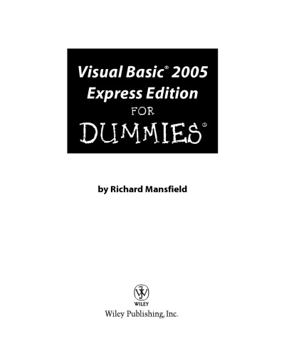 Visual Basic 2005 نسخه اکسپرس برای dummies