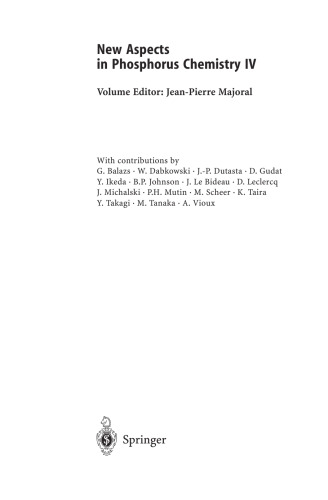 جنبه های جدید در شیمی فسفر IV