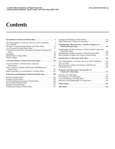 ﻿کتاب راهنمای تخصصی ASM: نیکل، کبالت و آلیاژهای آنها