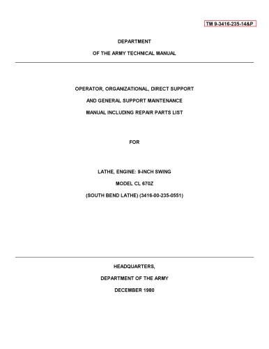 تراش ، ارتش آمریکا 9 اینچی (TM 9-3416-234-14 و P)