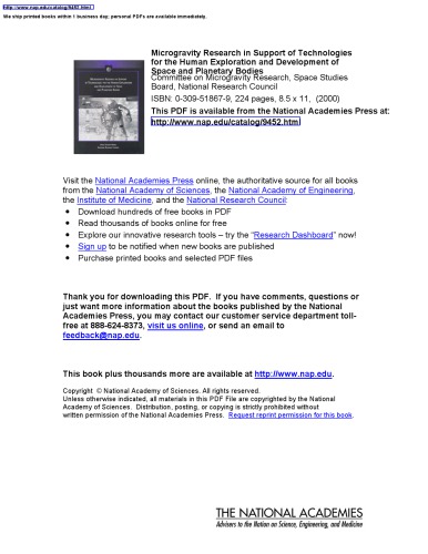 تحقیقات خرد در پشتیبانی از فناوری اکتشاف انسانی و توسعه فضا