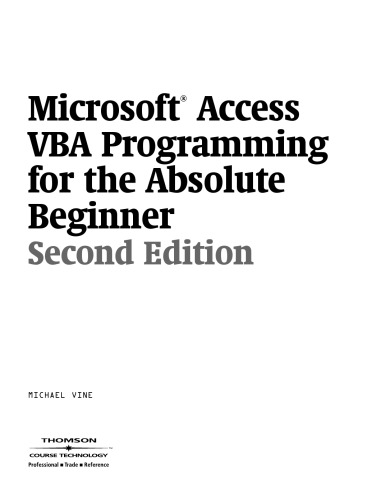 ﻿برنامه نویسی Microsoft Access VBA برای مبتدیان مطلق