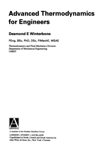 ترمودینامیک پیشرفته برای مهندسان