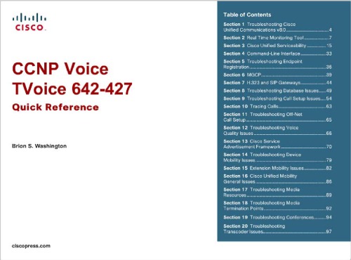 ﻿CCNP Voice TVoice 642-427: مرجع سریع