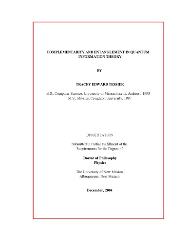 ﻿مکمل و درهم تنیدگی در نظریه اطلاعات کوانتومی