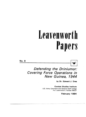﻿دفاع از Driniumor: پوشش عملیات نیروها در گینه نو ، 1944