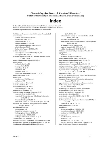 توصیف آرشیوها: یک استاندارد محتوا