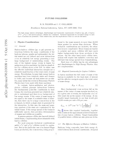 ﻿برخورد دهنده های آینده