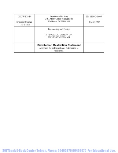 طراحی هیدرولیکی سدهای ناوبری