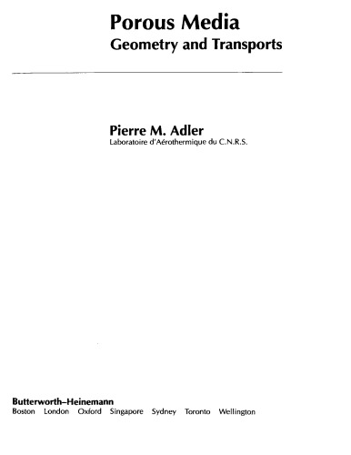 رسانه های متخلخل: هندسه و حمل و نقل