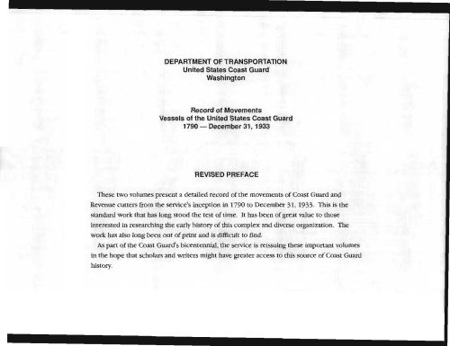 ﻿سابقه حرکات: کشتی های گارد ساحلی ایالات متحده، 1790-31 دسامبر 1933