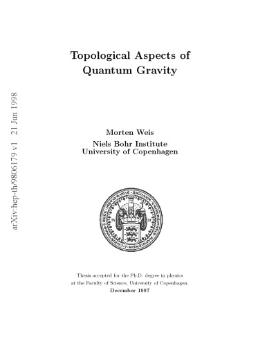 ﻿جنبه های توپولوژیکی گرانش کوانتومی