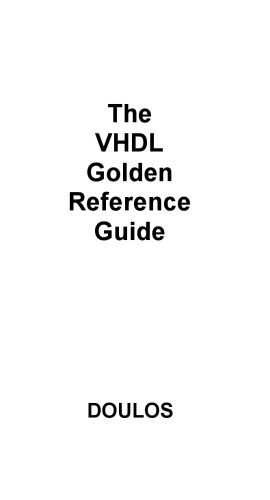 راهنمای مرجع طلایی VHDL: راهنمای مختصر IEEE std 1076-2002