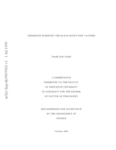 ﻿افق های غشایی: لباس های جدید سیاهچاله