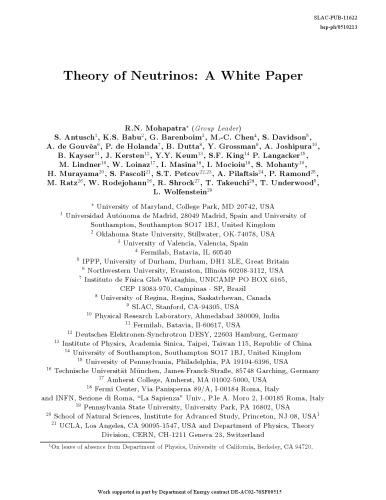 ﻿نظریه نوترینوها: یک کاغذ سفید