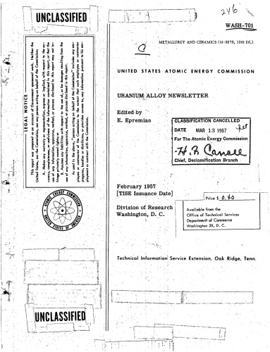 ﻿خبرنامه آلیاژ اورانیوم