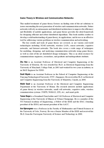 تئوری بازی در شبکه های بی سیم و ارتباطی: نظریه ، مدل ها و برنامه ها