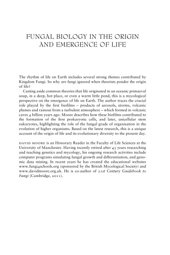 ﻿زیست شناسی قارچی در پیدایش و پیدایش حیات