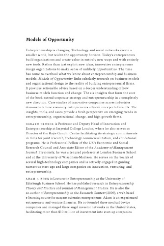 ﻿مدل‌های فرصت: چگونه کارآفرینان شرکت‌ها را برای دستیابی به موارد غیرمنتظره طراحی می‌کنند