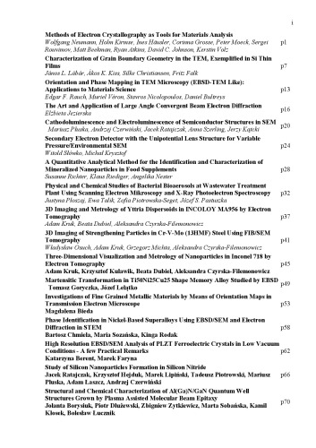 ﻿میکروسکوپ الکترونی چهاردهم: مقالات منتخب و بررسی شده از چهاردهمین کنفرانس بین المللی میکروسکوپ الکترونی (EM2011)، 26-30 ژوئن 2011، ویسلا، لهستان
