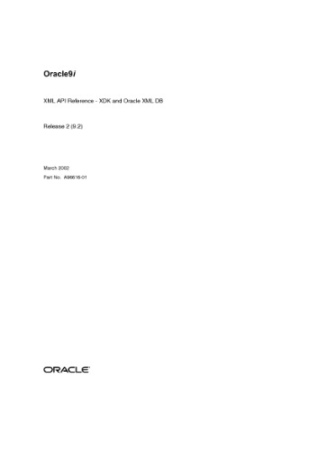 ﻿مرجع Oracle 9i Rel 2 XML API