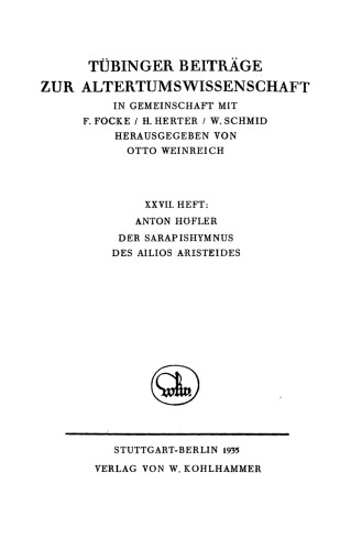 Sarapishymnus از Ailios Aristeides